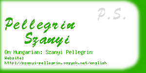 pellegrin szanyi business card